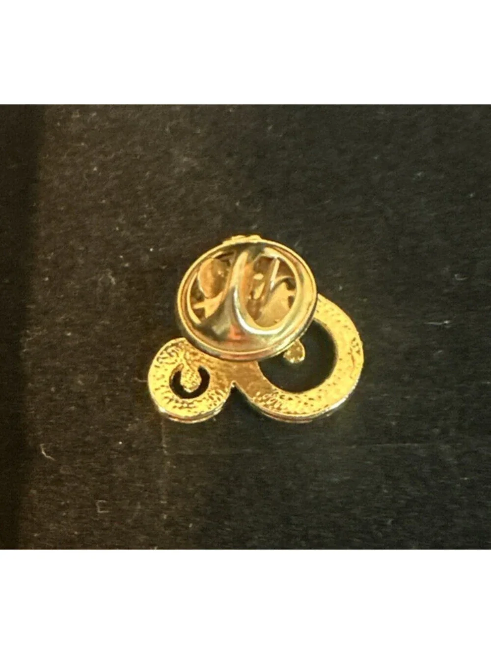 Bicycle Brooch Pin Goldtone with Glass Rhinestone Detail